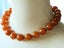 Genuine Bakelite Large beaded Chunky Choker Vintage Necklace Orange Juice Amber Carousel 1