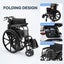 24 Inch Foldable Wheelchair Elderly Wheel Chair Carousel 3
