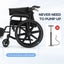 24 Inch Foldable Wheelchair Elderly Wheel Chair Carousel 10