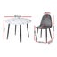 1 Dining Table And 4 Chairs Set Marble Grey Carousel 2