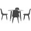 1 Dining Table And 4 Chairs Set Marble Grey Carousel 3