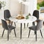 1 Dining Table And 4 Chairs Set Marble Grey Carousel 7