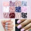 288pcs Short Square Full Cover Artificial Nail Tips Set, Multi-Color Fake Nails Carousel 1
