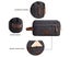 Mens Travel Toiletry Bag with Double Compartments Canvas Leather-Black Carousel 3
