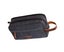 Mens Travel Toiletry Bag with Double Compartments Canvas Leather-Black Carousel 4