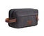 Mens Travel Toiletry Bag with Double Compartments Canvas Leather-Black Carousel 5