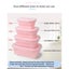 Elosung Blue Collapsible Silicone Bento Box Set 4 Piece Food Grade Microwave & F Carousel 3