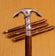 Walking Cane Solid Brass Handle Wooden Walking Stick Anchor Carousel 1