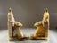 Pair of Vintage Sleeping Mexican Onyx Stone Bookends Carousel 3