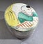Vintage Chinese Trinket Box – Porcelain Panel Lid Carousel 1