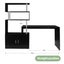 Black Office Computer Desk L Shaped Rotating Corner Study Writing Table Shelves Carousel 4