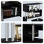 Black Office Computer Desk L Shaped Rotating Corner Study Writing Table Shelves Carousel 8