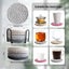 Polka Dot Flax 8 Piece Drink Coasters with Holder Minimalist Cotton Woven 4 Colo Carousel 5