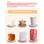 Polka Dot Grey 8 Piece Drink Coasters with Holder Minimalist Cotton Woven 4 Colo Carousel 7