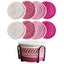 Pink 8 Piece Drink Coasters with Holder Minimalist Cotton Woven 4 Colors Absorbe Carousel 7