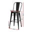 2X Metal Bar Stools Wooden Seat Retro Counter Stool Carousel 2