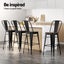 2X Metal Bar Stools Wooden Seat Retro Counter Stool Carousel 5