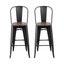 2X Metal Bar Stools Wooden Seat Retro Counter Stool Carousel 3