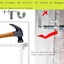 2X Bracket Hang Curtain Rod Holders Single Hook Tap Right Into Window Frame Rod Carousel 7
