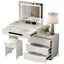Dressing Table with Mirror makeup LED mirror Vanity Mirror Stool Carousel 3
