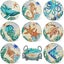 8pcs DIY Diamond Painting Coasters DIY Craft Kit with Holder Carousel 1