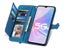 PU Leather Stand Wallet Case Cover for OPPO A78 5G with Wrist Strap Blue Carousel 2