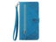 PU Leather Stand Wallet Case Cover for OPPO A78 5G with Wrist Strap Blue Carousel 3