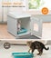 Pawz Cat Litter Box Mat Fully Enclosed Kitty Toilet Odour Control Basin Wooden Carousel 3