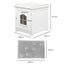 Pawz Cat Litter Box Mat Fully Enclosed Kitty Toilet Odour Control Basin Wooden Carousel 9