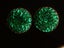 Vintage Runway hand-made Green Emerald sequined dome Earrings - Clip Carousel 3