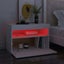 vidaXL Bedside Cabinet & LED Lights White 60x35x40 cm Engineered Wood Carousel 3