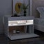 vidaXL Bedside Cabinet & LED Lights White 60x35x40 cm Engineered Wood Carousel 4
