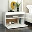 vidaXL Bedside Cabinet & LED Lights White 60x35x40 cm Engineered Wood Carousel 6