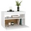 vidaXL Bedside Cabinet & LED Lights White 60x35x40 cm Engineered Wood Carousel 7