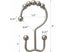 6pcs Shower Curtain Hooks Rings, Rust-Resistant Metal Double Glide Shower H Carousel 3