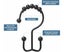 Black Shower Curtain Hooks Rings, Rust-Resistant Metal Double Glide Sh Carousel 4