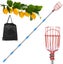 Fruit Picker Stick with Telescoping Pole Stainless Steel Fruit Picker Basket F Carousel 6