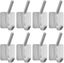 8Pcs Towel Hooks Self Adhesive Hooks Space Aluminum Heavy-Duty Bathroom Hooks Carousel 1