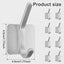 8Pcs Towel Hooks Self Adhesive Hooks Space Aluminum Heavy-Duty Bathroom Hooks Carousel 3
