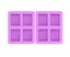 2Pcs Purple 4-Grids Square Organic Silicone Soap Mould DIY Cake Chocol Carousel 1