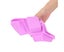 2Pcs Purple 4-Grids Square Organic Silicone Soap Mould DIY Cake Chocol Carousel 3