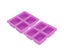 2Pcs Purple 4-Grids Square Organic Silicone Soap Mould DIY Cake Chocol Carousel 4