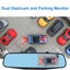 Rearview Mirror Car DVR Dual Dash 1080P HD Cam Camera Front Rear Video Recorder Carousel 9