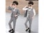 Checkered Boy Wedding Suit Formal Dress Children Carnival Costume Tuxedo Kids Carousel 6