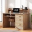 Computer Desk Office Study Desks Table Shelf Drawer Carousel 7