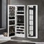 Mirror Jewellery Cabinet Led Light Lockable Box Jewelry Storage Organiser Carousel 7