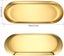 Gold Plated Serving Tray, Stainless Steel Buffet Plates for Cosmetics Carousel 2
