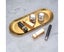 Gold Plated Serving Tray, Stainless Steel Buffet Plates for Cosmetics Carousel 4