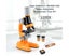 High Definition 100/400/1200 Times Adjustable Microscope Toys Kit with Carousel 5