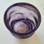 +++ PURPLE HAND -BLOWN ART GLASS VASE +++ Carousel 13